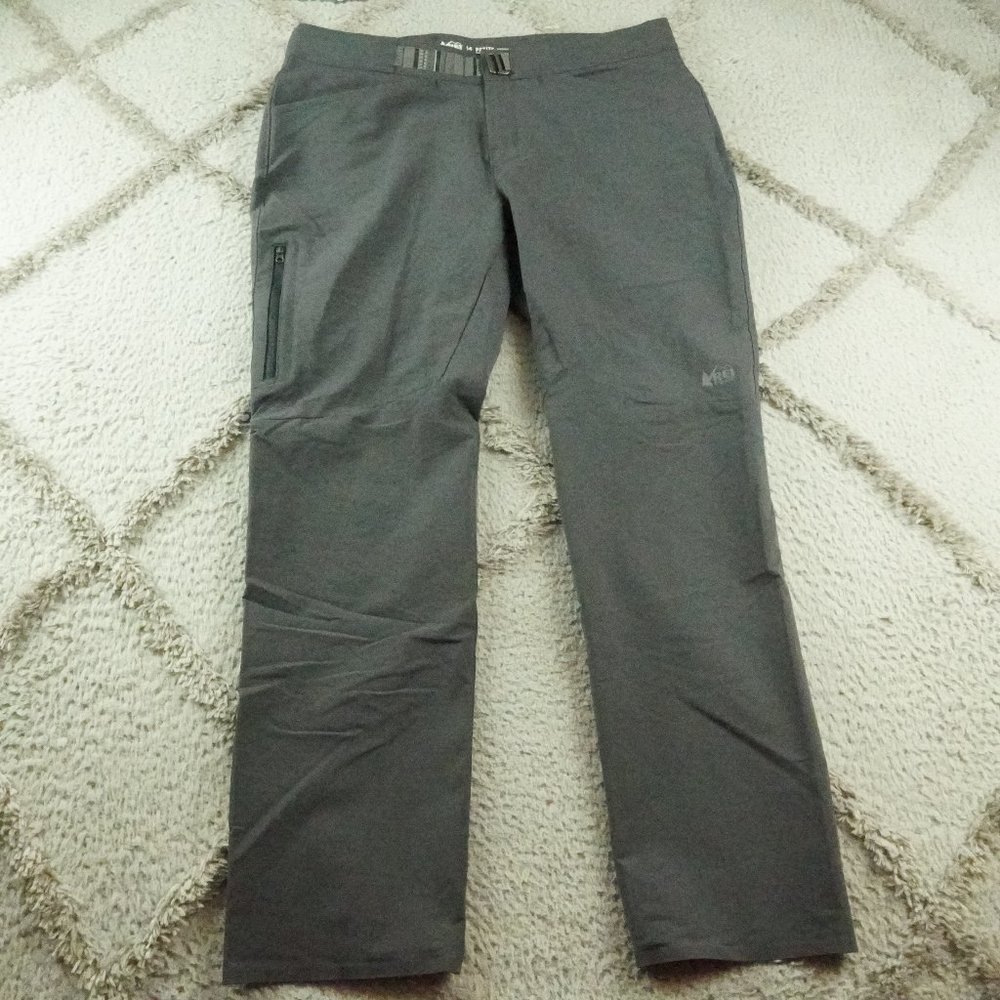 REI Co-op Activator V2 Soft-Shell Pants Womens 14 Gray Hiking Camping Outdoors